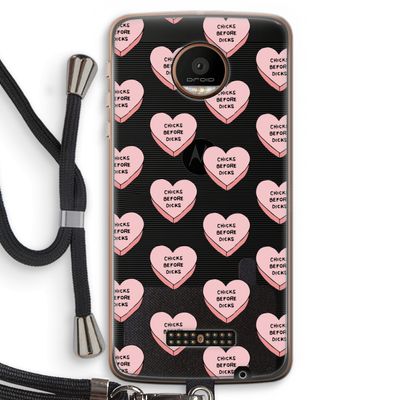 Chicks before dicks: Motorola Moto Z Force Transparant Hoesje met koord
