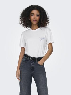 Only Onldina S/s Club Top Box Jrs 15346663 T-shirt Korte Mouw 4987733 Bright White Sunset