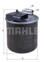 Brandstoffilter MAHLE, Diameter (mm)86,5mm, u.a. für Mercedes-Benz