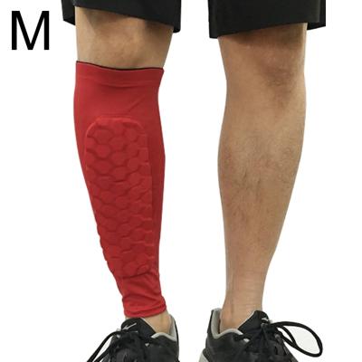 Voetbal anti-botsing leggings outdoor basketbal paardrijden alpinisme enkel beschermen kalf sokken Gear Protector maat: M