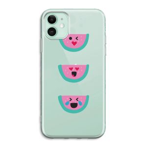 Smiley watermeloen: iPhone 11 Transparant Hoesje