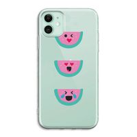 Smiley watermeloen: iPhone 11 Transparant Hoesje
