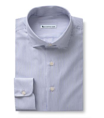 DENIVI - Denim blauw pinstreep poplin - TUFO 3