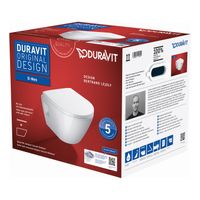 Toilet Duravit D-Neo Wand Compact Set Rimless Diepspoel 48 cm Hoogglans Wit - thumbnail