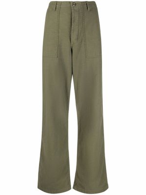 R13 pantalon ample à taille basse - Vert