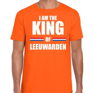 I am the King of Leeuwarden Koningsdag t-shirt oranje voor heren L  -