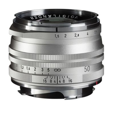 Voigtländer Nokton 50mm F/1.5 II M.C. Leica M Mount zilver