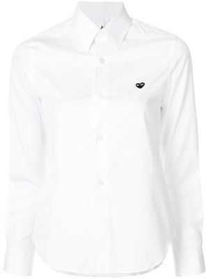 Comme Des Garçons Play chemise à logo brodé - Blanc
