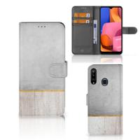 Samsung Galaxy A20s | Book Style Case | Wood Concrete