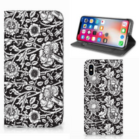 Apple iPhone Xs Max Smart Cover Black Flowers