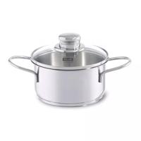Fissler Snacky Kookpan + Deksel 12 cm RVS/Glas Fissler Snacky Kookpan + Deksel 12 cm RVS/Glas