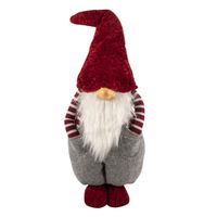 Pluche gnome/dwerg decoratie pop/knuffel staand 55 cm