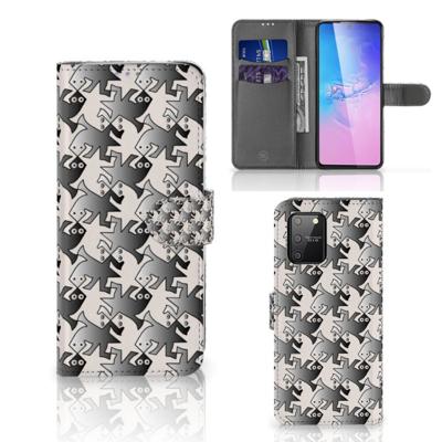 Samsung S10 Lite | Telefoonhoesje | Met pasjeshouder | Salamander Grey