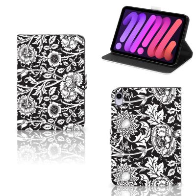 iPad Mini 6 (2021) Tablet Cover Black Flowers iPad Mini 6 (2021) Tablet Cover Black Flowers
