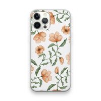 Peachy flowers: iPhone 12 Pro Max Transparant Hoesje