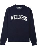 Sporty & Rich text-print wool jumper - Bleu