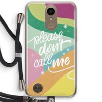Don't call: LG K10 (2017) Transparant Hoesje met koord