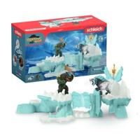 Aanval op het ijsfort, sabeltandtijger en vechtende krokodil, Schleich 42497 Eldrador-wezens, 7 a