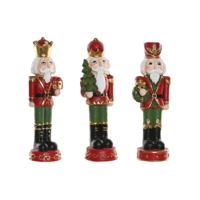 Kerstversiering Home ESPRIT Multicolour Notenkraker 14 x 13 x 48 cm (3 Stuks)
