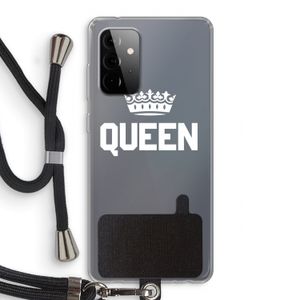 Queen zwart: Samsung Galaxy A72 5G Transparant Hoesje met koord
