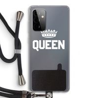 Queen zwart: Samsung Galaxy A72 5G Transparant Hoesje met koord