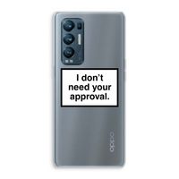 Don't need approval: Oppo Find X3 Neo Transparant Hoesje