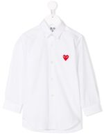 Comme Des Garçons Play Kids chemise à logo brodé - Blanc - thumbnail