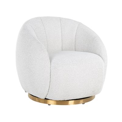 Draaifauteuil Jago White Bouclé