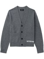 We11done cardigan à logo brodé - Gris