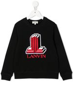 Lanvin Enfant sweat à logo brodé - Noir - thumbnail