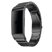 Fitbit Charge 3 & 4 Stalen Schakel Band - Zwart Fitbit Charge 3 & 4 Stalen Schakel Band - Zwart