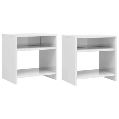 Nachtkastjes 2 st 40x30x40 cm bewerkt hout wit