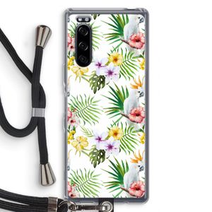 Gele kuif: Sony Xperia 5 Transparant Hoesje met koord