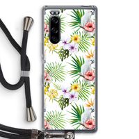 Gele kuif: Sony Xperia 5 Transparant Hoesje met koord