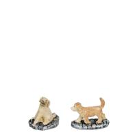 Golden retriever pups 2 pieces l3,3xb2xh2,5cm - Luville