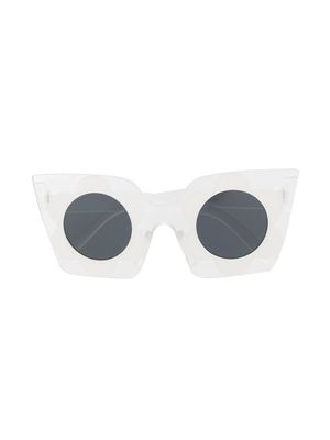 Monnalisa lunettes de soleil à monture papillon - Blanc