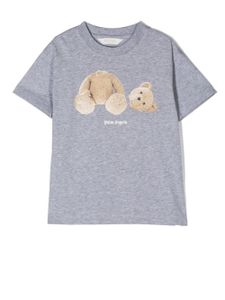 Palm Angels Kids t-shirt à imprimé ourson - Gris