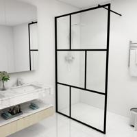Inloopdouchewand 115x195 cm gehard glas zwart