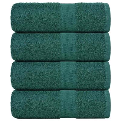 VidaXL Zeepdoekjes 4 st 30x30 cm 360 g/m² 100% katoen groen