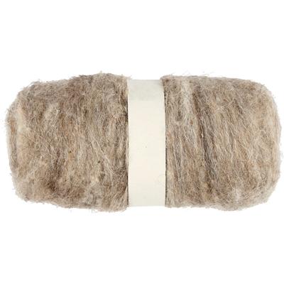 Creativ Company Gekaarde wol, naturel, 100 gr/ 1 bol