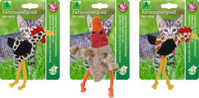 Katten-speelgoed kip/eend touwpoot 12cm - Gebr de boon
