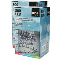 Luca Lighting Kerstverlichting - 2x stuks - gekleurd - 16 m - 800 leds