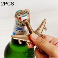2 stuks aluminium legering vliegtuig ontwerp bier fles Opener beste huwelijksgeschenk en partij gunsten