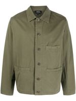 A.P.C. surchemise en coton à simple boutonnage - Vert - thumbnail