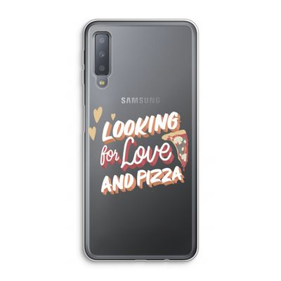 Pizza is the answer: Samsung Galaxy A7 (2018) Transparant Hoesje