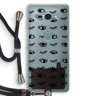 Eye pattern #2: Sony Xperia XZ2 Compact Transparant Hoesje met koord