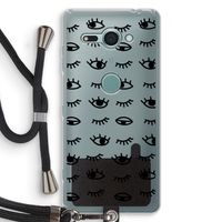 Eye pattern #2: Sony Xperia XZ2 Compact Transparant Hoesje met koord