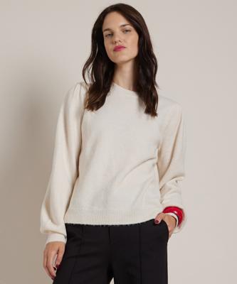 harige trui met pofmouw harige trui met pofmouw