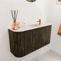Toiletmeubel Mondiaz Joya Dlux | 83.2 cm | Meubelkleur Shadow | Faye wastafel Meli Wasbak Midden | 1 kraangat