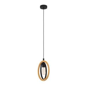 EGLO Basildon Hanglamp - E27 - 19 cm - Zwart|Bruin